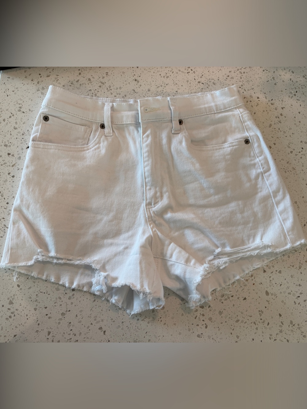 STS Blue White Distressed Denim Cutoff Shorts